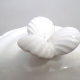 Soup tureen white faience of gien