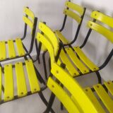 18 yellow metal bistro chairs