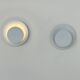 Pair of vintage wall lights, white lacquered metal, Sweden, 1970.