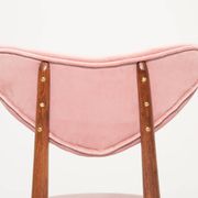 Mid-century light pink velvet heart-shaped chair, Europe, 1960s.