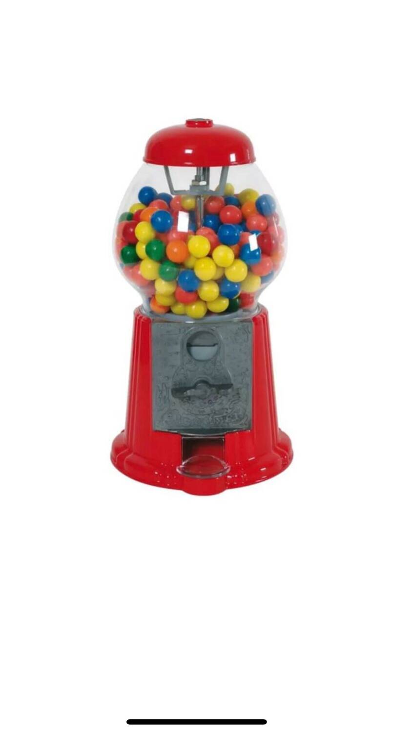 Distributeur de bonbons en métal et verre