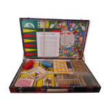 Old suitcase of board games, 7 games, - Rachez Paris -