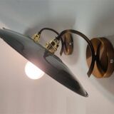 Pair of enameled sheet metal wall lights