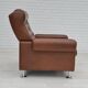 Fauteuil en cuir du milieu du siècle, années 1970