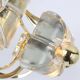 Large brass and crystal glass pendant by Sische, Germany, 1970s.
