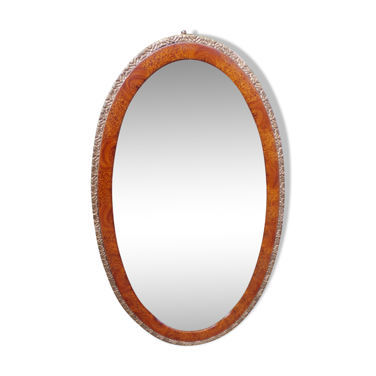 Mirror oval art deco 40 x 67cm