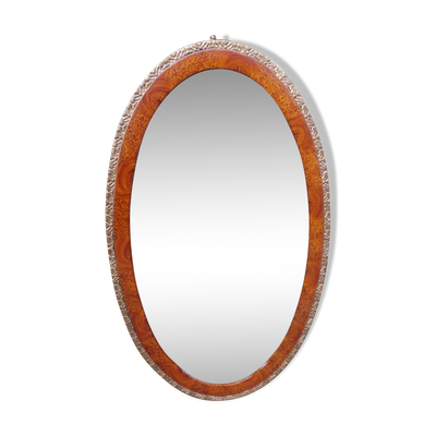 Miroir ovale art déco 40x67cm