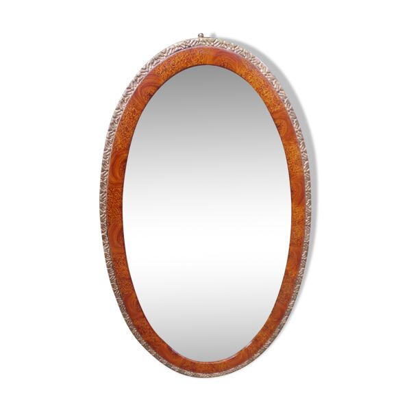 Miroir ovale art déco 40x67cm — Beyit