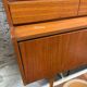 Vintage Scandinavian teak sideboard with compass feet from the 70s