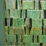 Chevet, art-deco back furniture revisited green and lily root