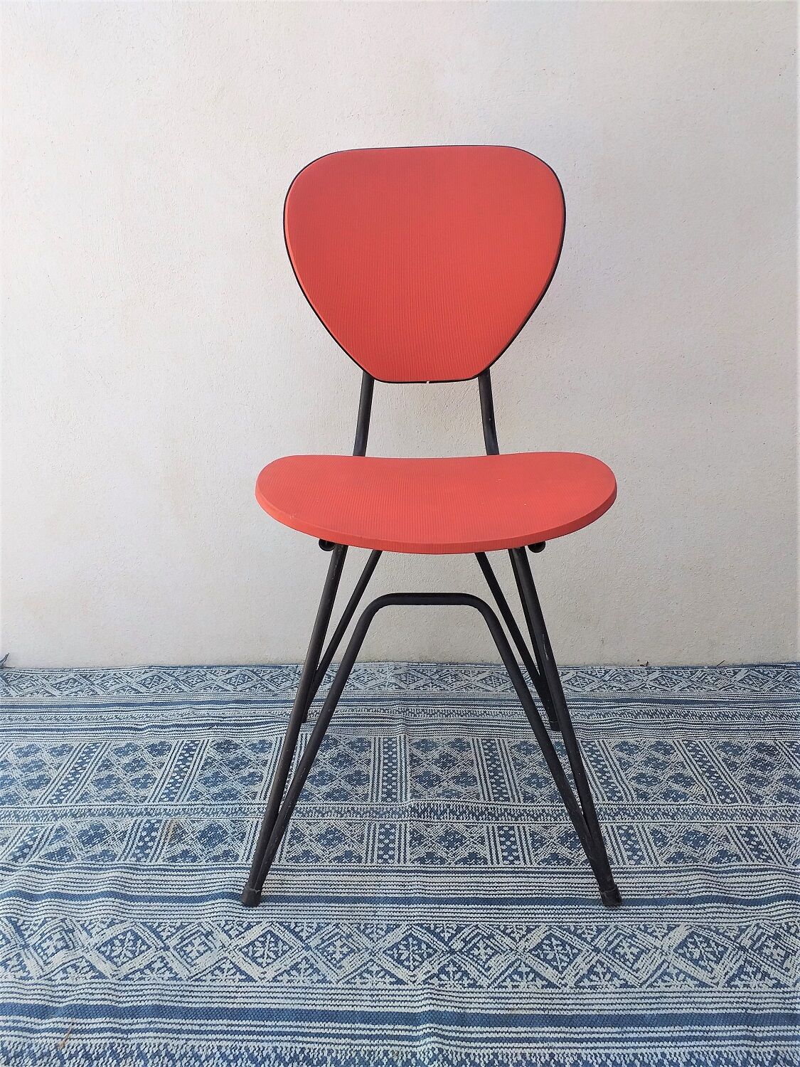 Chaise pieds eiffel vintage années 50