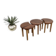 3 tables basses demi-lune, Danemark, années 60