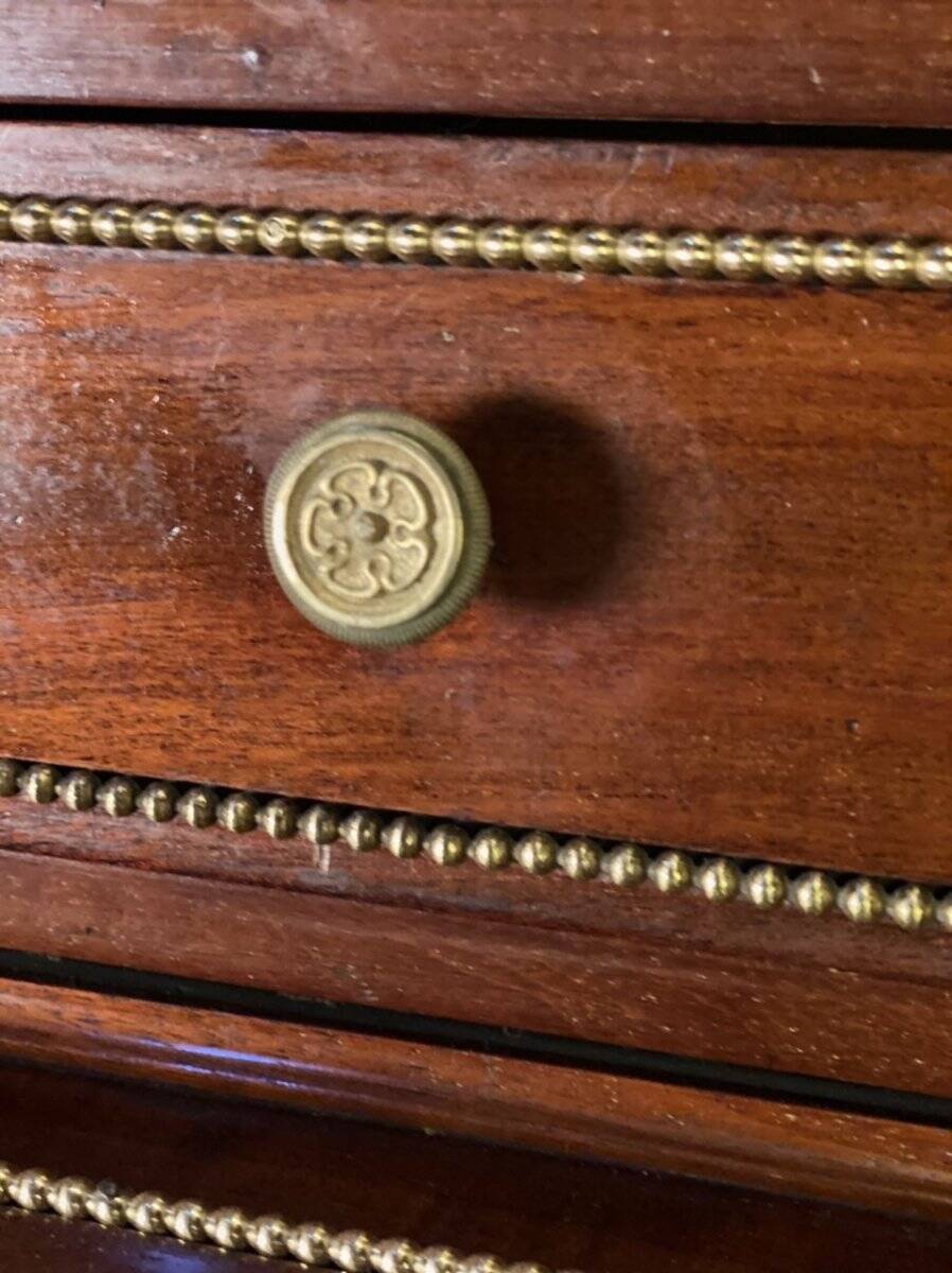 Cylinder desk in solid mahogany, late 18th century