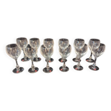 Twelve water glasses from baccarat cristallerie