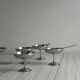 6 Letang Remy stainless steel footed cups