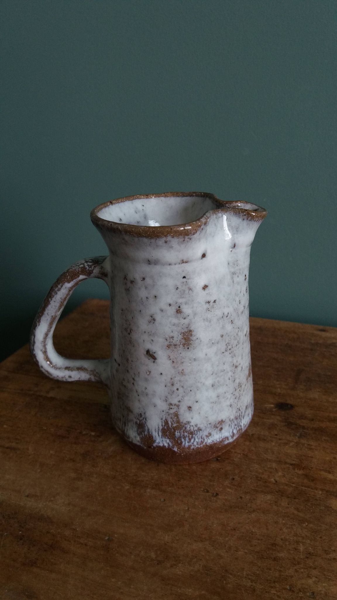 Stoneware pitcher from Berry signed Les Poteries de la Vallée Noire.