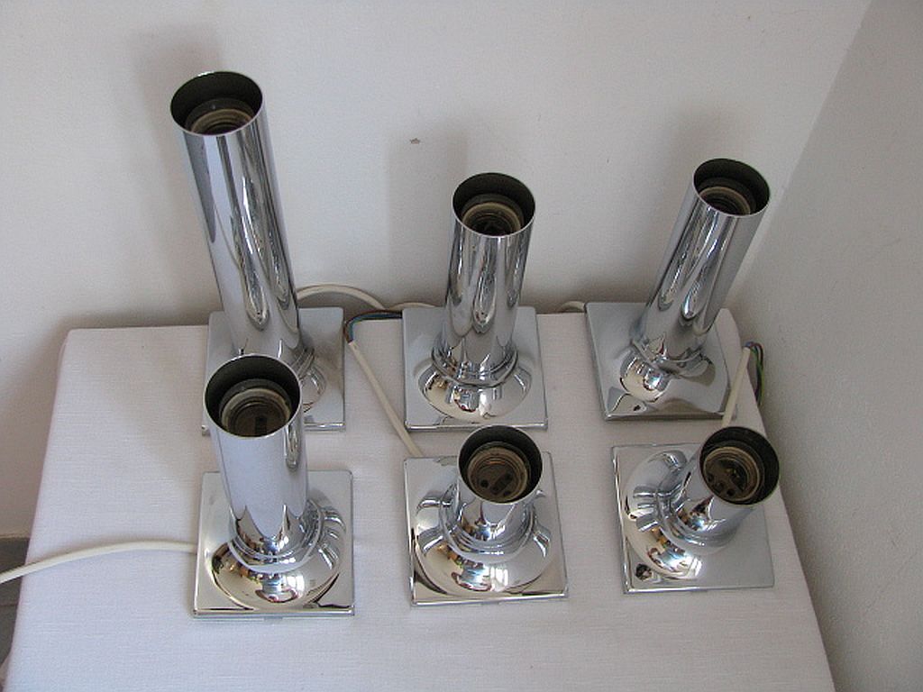 Wall lamp by Rolf Krüger for Staff, 1970s, set of 6