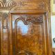 Bressane cabinet dated 1863, in walnut, ash and ash magnifying glass