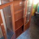 Vitrine empire 2 porte bois ep 1940/50