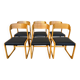 Set of 6 vintage bentwood sleigh chairs by Baumann - 1960s