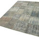 Handwoven turkish contemporary 176 cm x 242 cm grey patchwork carpet