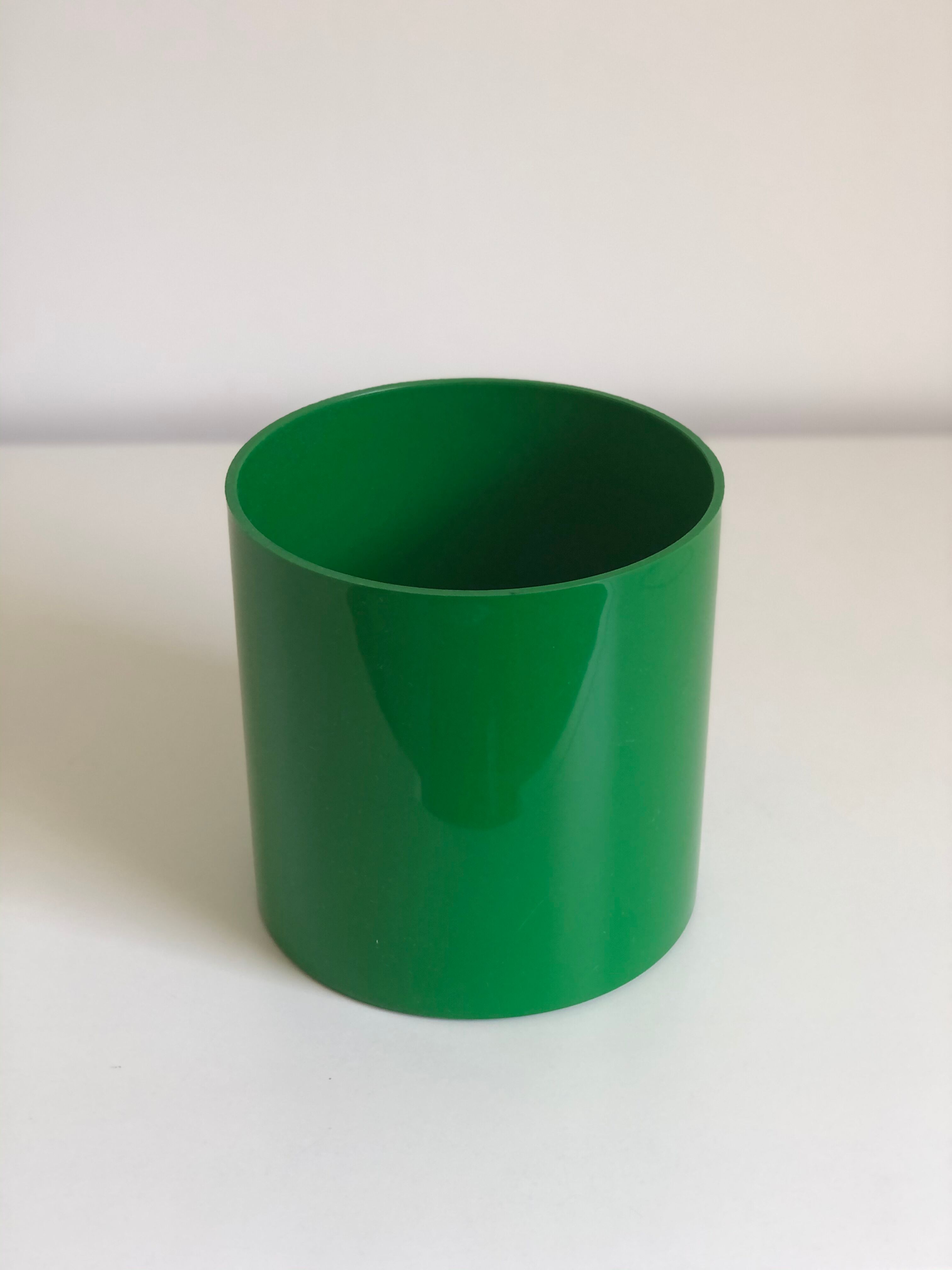 Anna Castelli Green ABS Plastic Vase edited by Kartell 1970