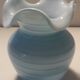 Glass vase blue and white breath