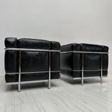 ‘90s Vintage LC2 Armchairs by Le Corbusier &Charlotte Perriand  for Cassina