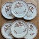 Ironstone dessert plates, poppies