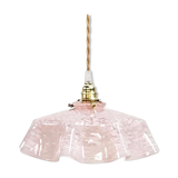 Suspension en verre de Clichy rose