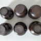 6 coupelles en grès marron