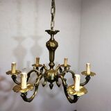Lustre en bronze ancien 6 bras