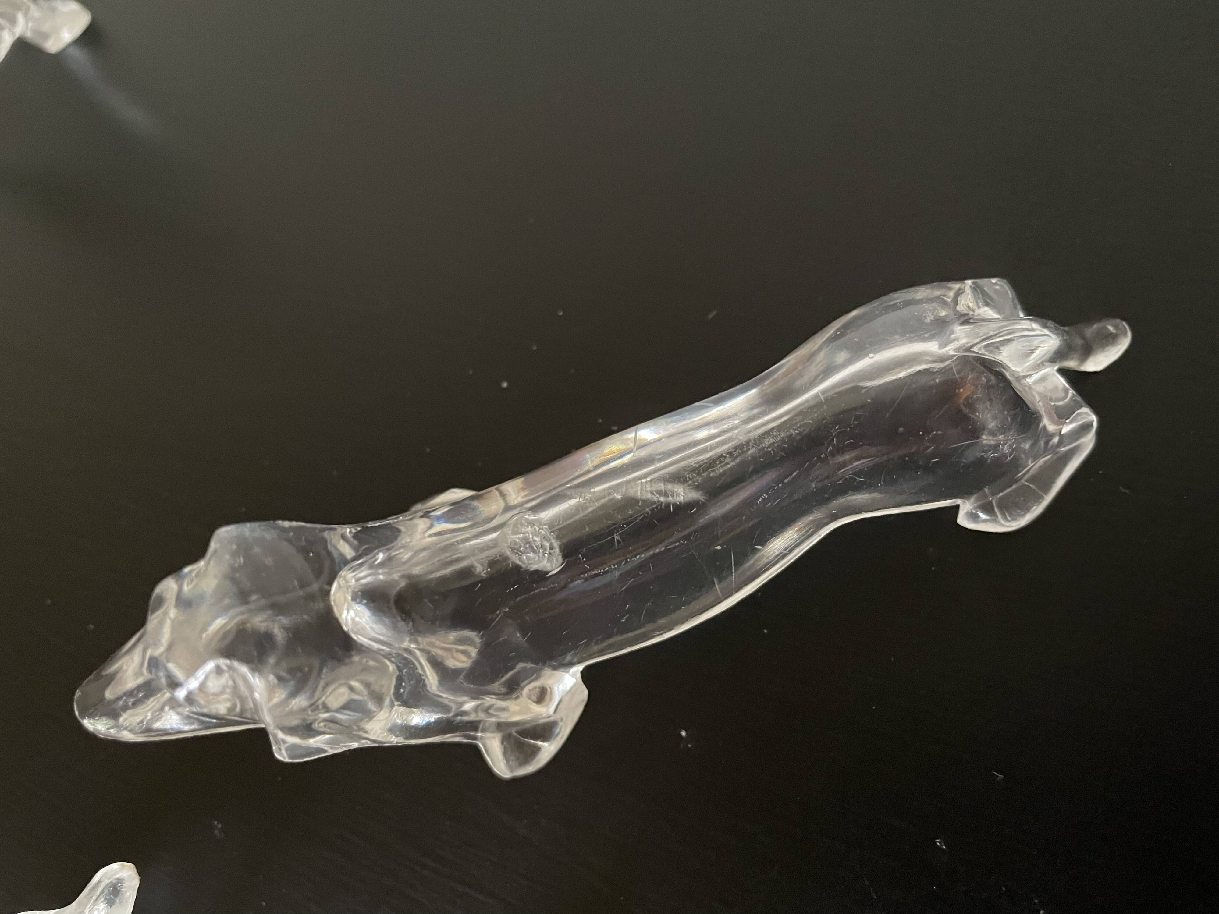 Transparent dachshund knife holder