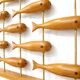 Wall decoration in teak 70's Denmark