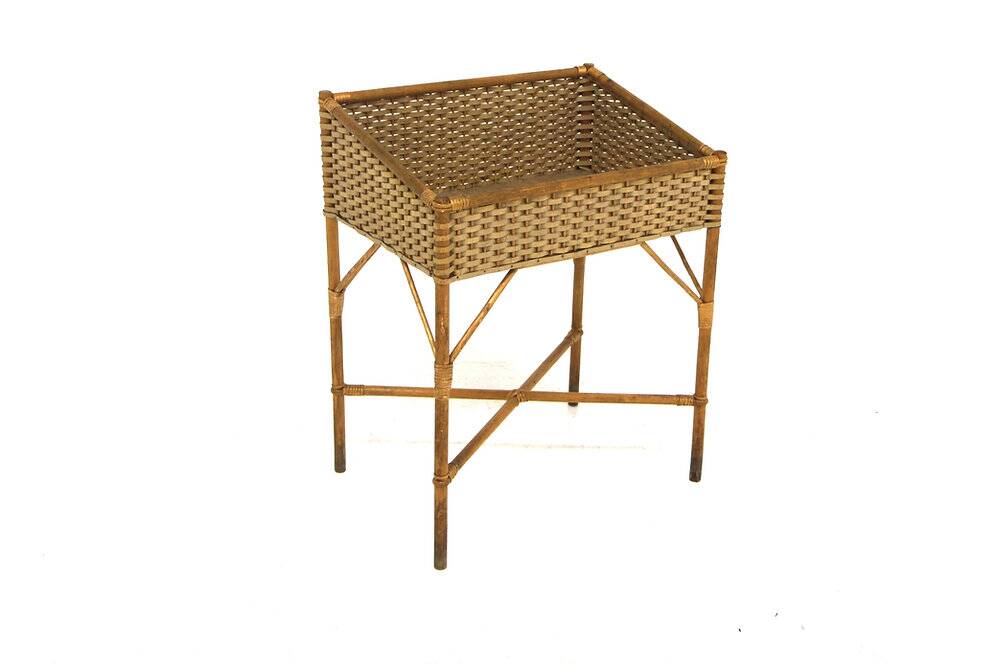 Scandinavian rattan indoor planter, Sweden, 1950s