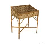 Scandinavian rattan indoor planter, Sweden, 1950s