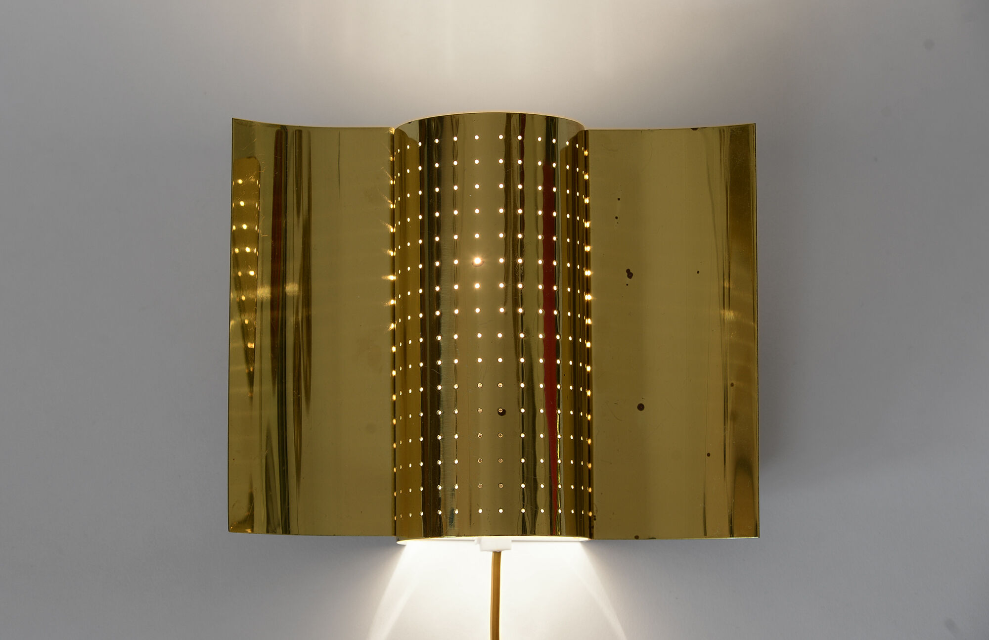 Brass wall sconce by Haga belysning, Sweden 1970s