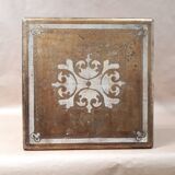 Square pedestal table gilded wood florentine style vintage 1950