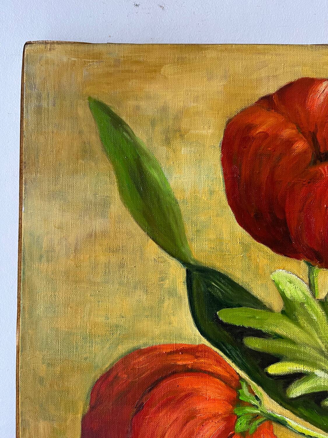 Large Table Bouquet of Flowers, Oil on Canvas, Signed Francine Dubo