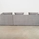 Canapé d'angle en velours argenté, design scandinave, années 00