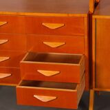 Vintage Czech design wall unit from the 1970s