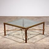 Elegant Gilded Iron Coffee Table by Giovanni Banci, Italy 1970