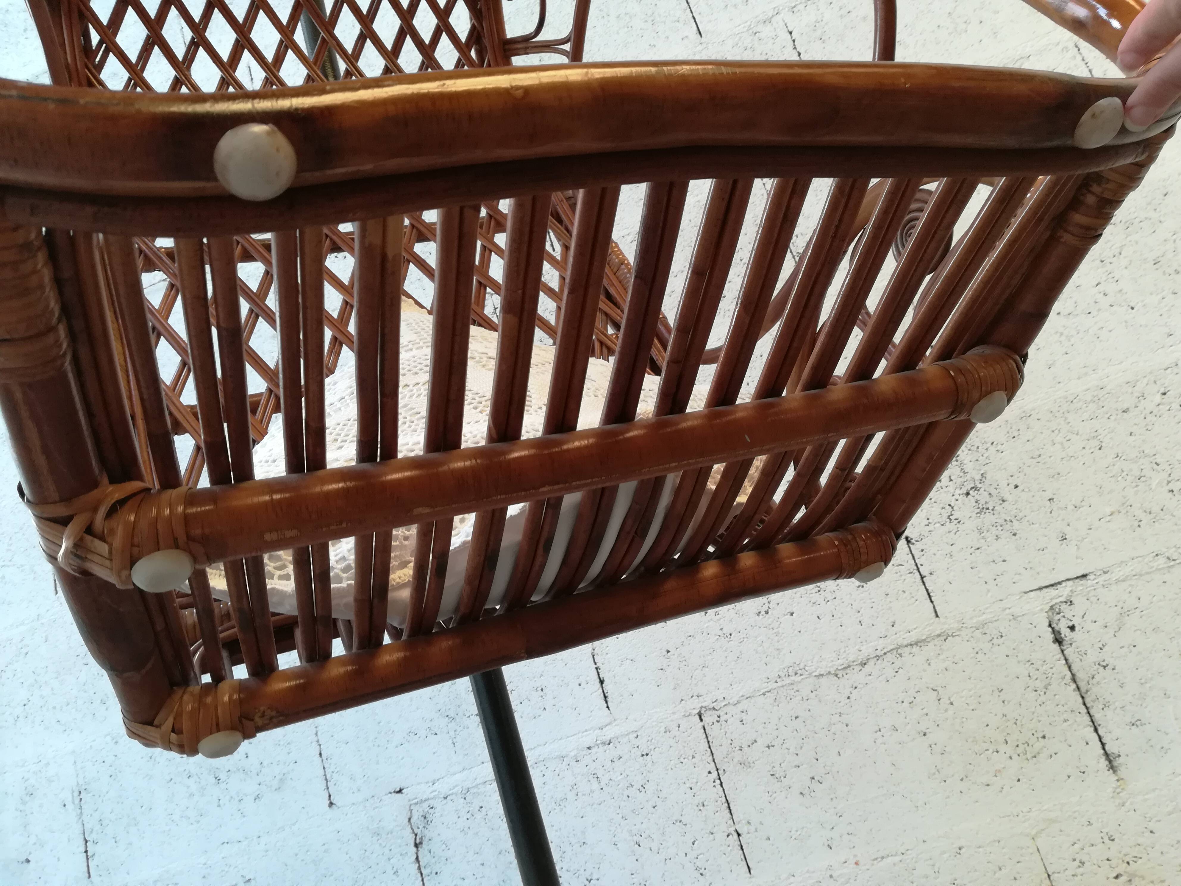 Vintage rattan hanging chair in perfect condition