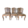 Suite of 6 Louis XV style chairs in canning