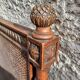 Hand-carved Louis XVI style headboards with chic vintage caning (1800s)