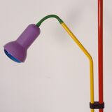 Lampadaire bipode multicolore design 1980