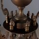 Antique bronze metal chandelier with 6 lights, Netherlands, 20th century.