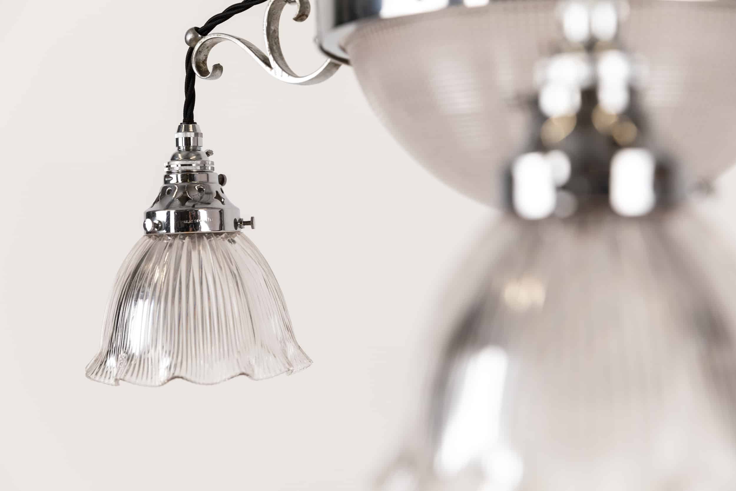 10" Chrome Holophane 'Stiletto' Chandelier