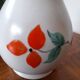 Vintage Poët Laval orange and green vase