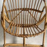 Chaise de salon pour enfants en rotin Vintage